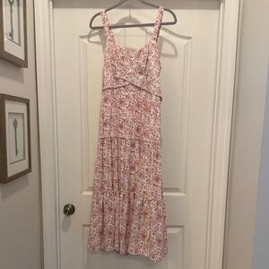 Trixxi Pink Floral Midi Dress